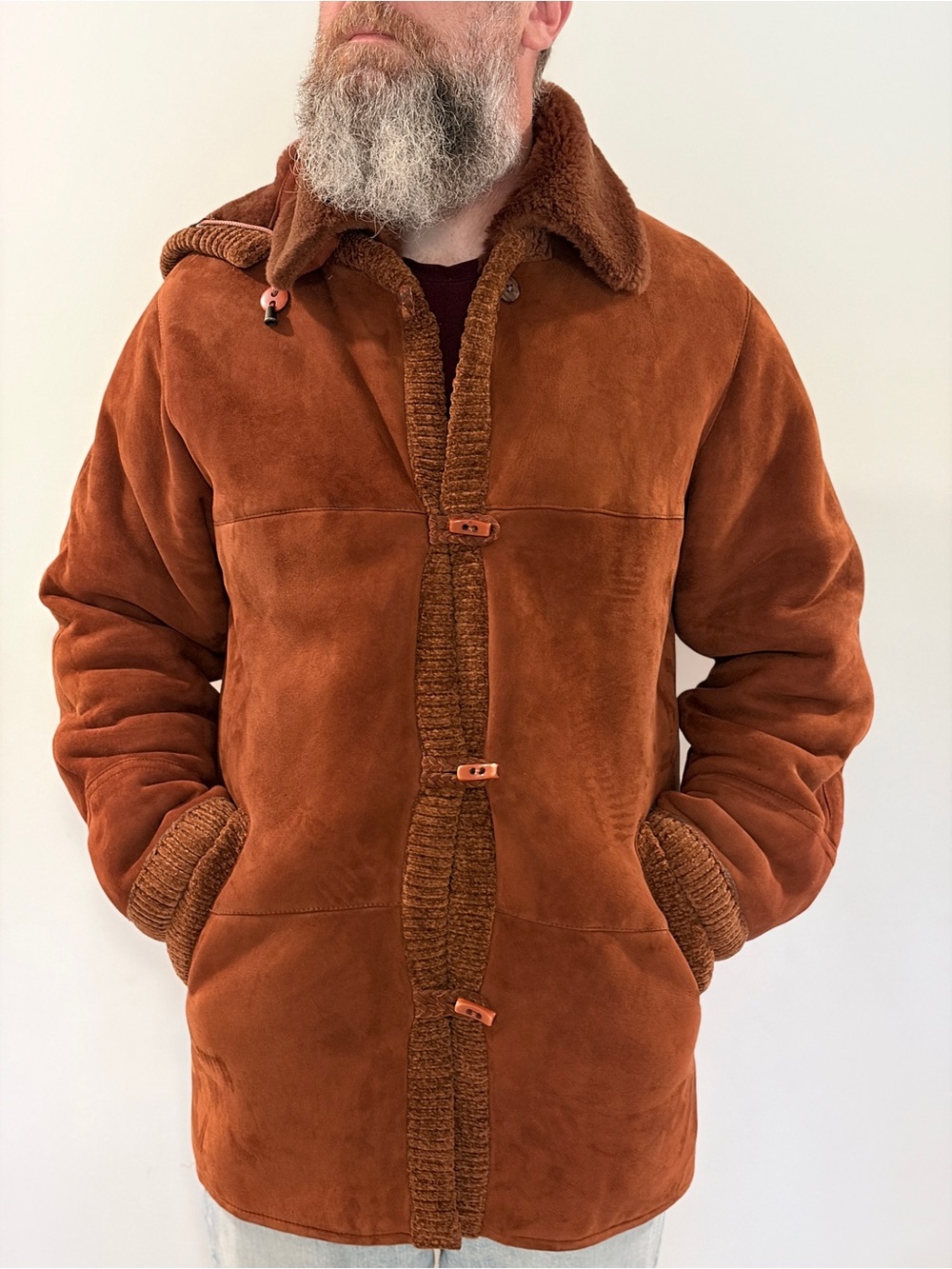 Vintage Genuine Suede & Shearling Men’s Jacket